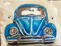 Blue Car Retro