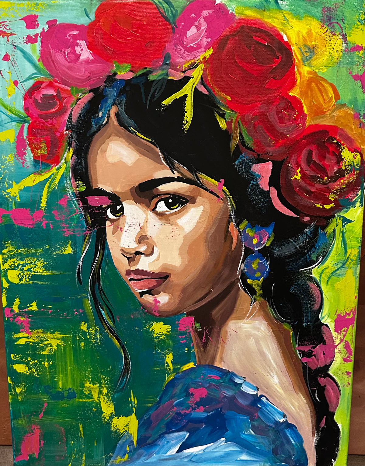 Girl with flowes
